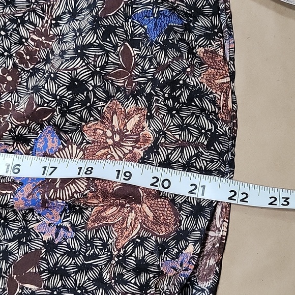 Ulla Johnson Size 0* Remy Puff Sleeve Blouse Tie Front Black Tan Sunburst - Picture 12 of 13